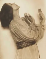 Trude Fleischmann, Gertrud Falke, Vienna c. 1927, 1927, Vintage silver print on matte paper, toned, in very good condition. Photographer's blindstamp in the lower image at left