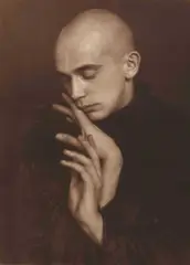 Dora Horovitz, Harald Kreutzberg, Vienna c. 1929, 1929, Vintage silver print on double-weight matte paper, toned, in excellent condition. Photographer's stamp "Dora Horovitz K.G. (vorm. Geiringer-Horovitz), Wien I., Stubenring 2" and handwritten "Harald Kr