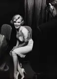 Manfred Linus Kreiner, Marilyn Monroe and Arthur Miller, Chicago 1959, 1959, Vintage silver print on glossy paper, in good condition. Photographer's credit stamp in red ink and later photocopy of a label on pink paper, showing his handwritten and stamped note "Arthur Millers L
