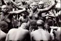 George Rodger, Girls of the Bachimbiri tribe in a courting dance, Uganda-Congo border 1948, 1948, Gelatin silver print, printed in 1989 on double-weight semi-matte paper