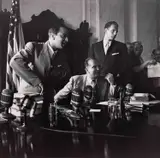 Eve Arnold, Senator Joseph McCarthy, Roy Cohn and G. David Schine, Washington D.C. 1954