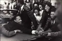Leonard Freed, Martin Luther King, Jr. after receiving the Nobel Peace Prize, Baltimore, October 1964, 1964, Gelatin silver print, printed in 1989 on double-weight semi-matte paper