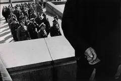 East German soldiers at the Russian War Memorial, East Berlin 1959 by René Burri, 1959, Gelatin silver print, printed in 1989 on double-weight semi-matte paper, sold Jun 2024