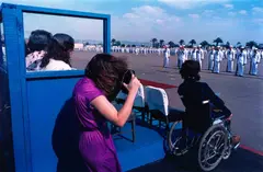 Constantine Manos, Navy parade, San Diego, California 1982, 1982, Dye transfer print, printed in 1989 on semi-matte paper