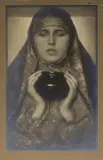Rudolf Koppitz, Hedy Pfundmayr, 1928, Vintage silver print on double-weight matte paper, sepia-toned, mounted on original brown cardboard
