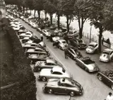 Hans Truöl, Porsche Meeting, 1959, Gelatin silver print, printed later on single-weight ferrotyped paper