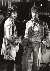David Magnus, John Lennon and Mick Jagger at the live broadcast of 'Our World', London 1967, 1967, Gelatin silver print on double-weight semi-matte paper