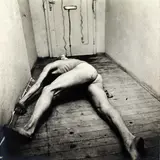 Günter Brus, Strangulation', Vienna 1968, 1968, Unique vintage silver print on double-weight matte paper, in good condition. Photographer: Ludwig Hoffenreich (1902–1975). Signed in ink by Günter Brus, with stamp "Studio Morra, Napoli" and "diagramm