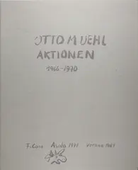 Otto Muehl, Portfolio 'Aktionen 1966–1970', Verona 1984, 1984, Seven gelatin silver prints, printed 1977 on double-weight semi-matte paper, each matted with vellum cover sheet