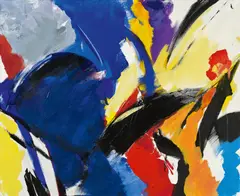 Concept by Jean Miotte, Acryl auf Leinwand, sold Jun 2016