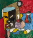 Rudolf Ausleger, Ohne Titel, Öl auf Hartfaser