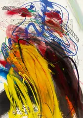 Ohne Titel by Walter Stöhrer, Mischtechnik über Radierung auf Büttenkarton, sold Jun 2016