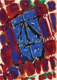 Markus Lüpertz, Ohne Titel (Parsifal), Mischtechnik (Bleistift, Gouache) auf Karton