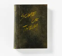 Wolf Pehlke, "SOME OF THEM", Künstlerbuch mit übermalten (Mischtechniken) Texten und Gedichten