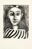 Tête de jeune fille by Pablo Picasso, Lithografie auf ARCHES (Wasserzeichen), sold Jun 2016