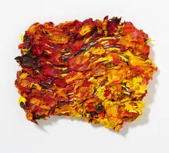 "Deutscher Vulkan Schwarz-rot-gold" by Bernd Schwarzer, Öl auf Leinwand, sold Jun 2016