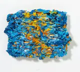 Bernd Schwarzer, "Europäischer Vulkan (gold-blau)"