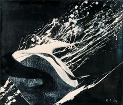 "PAL IV" by Karl Otto Götz, Mischtechnik auf Leinwand, sold Jun 2016