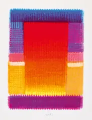 Belvedere by Heinz Mack, Farbserigrafie auf Bütten, sold Jun 2016