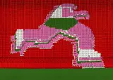 Thomas Bayrle, Marathon, Farbserigrafie auf leichtem Karton