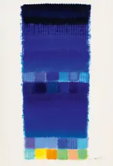 Midnight by Heinz Mack, Farbserigrafie auf Bütten, sold Jun 2016