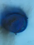 Otto Piene, "Lava", Mischtechnik (Feuergouache) auf farbigem Karton