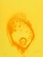Oktober by Otto Piene, Farbserigrafie auf Karton, sold Jun 2016