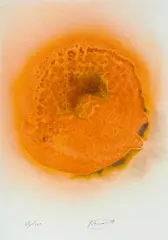 Sonnenflecken by Otto Piene, Farbige Serigrafie und Reliefdruck auf leichtem Karton, sold Jun 2016