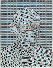 Anarchy in construction by Thomas Bayrle, Farbserigrafie auf leichtem Karton, sold Jun 2016