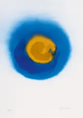 Kokarde am Himmel by Otto Piene, Farbige Serigrafie und Reliefdruck auf Bütten, sold Jun 2016