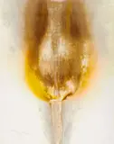 Otto Piene, Lady Fire, Farbige Serigrafie und Reliefdruck auf Karton