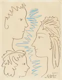 Art et solidarité by Pablo Picasso, Farbige Fotolithografie auf ARCHES (Wasserzeichen), sold Jun 2016