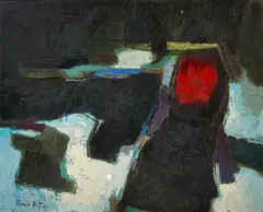 Francis Bott, Composition, Öl auf Leinwand
