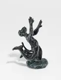 Affe kniend, Arme nach oben by Jörg Immendorff, Bronze, sold May 2017