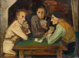 Karl Hofer, Kartenspieler, Öl auf Leinwand
