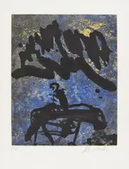 18/1990 by Emil Schumacher, 1990, Farbaquatinta auf AQUARI (Wasserzeichen), sold Dec 2016