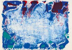 Happy death stone by Sam Francis, 1960, Farblithografie auf BFK RIVES (Wasserzeichen), sold Dec 2016