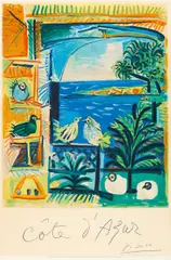 Côte d'Azur by Pablo Picasso, 1962, Farblithografie auf Velin, sold Dec 2016