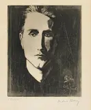 Man Ray, Cela vit (Denkmal Marcel Duchamp), 1923, Aquatintaradierung auf Velin