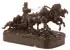 Evgeny Ivanovich Naps, A Winter Troika Group, Bronze with dark brown patina