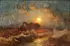 Nocturnal Marine Scene with St. Petersburg Skyline in the Distance by Nikolai Nikolaevich Obolensky, Oil on canvas, offered Jun 2014