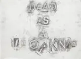 Dan Colen, Dead as a Doorknob, 2010, graphite, charcoal on paper