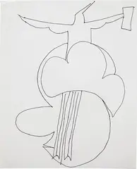 Untitled by Joe Bradley, 2013, ink on paper, sold Mar 2015