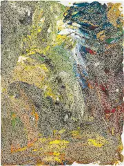Gravel Master by Dan Rees, 2013, oil, pebble dash on canvas, sold Mar 2015