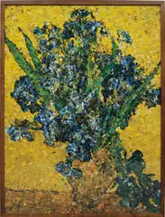 Irises, after Van Gogh (from Pictures of Magazines) by Vik Muniz, 2004, chromogenic print, in artist's frame, sold Mar 2015