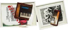Brendan Fowler, Untitled August 2008, 2008, silkscreen ink, enamel, chromogenic prints, frames