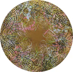 WHID by Ryan McGinness, 2005, acrylic, urethane alkyd on panel, sold Mar 2015