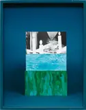Elad Lassry, Teal Swirl, Green Twirl, 2010, gelatin silver print on chromogenic print, in artist's painted frame