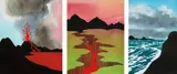 Ken Price, Three works: (i) Predicted Eruption, 2004; (ii) The Cut, 2004; (iii) Windswept Islands