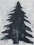 Donald Baechler, Tree, 2003, acrylic, fabric collage on canvas